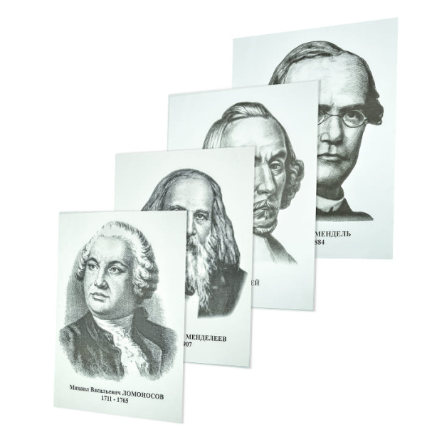 Комплект портретов выдающихся химиков А3 12шт